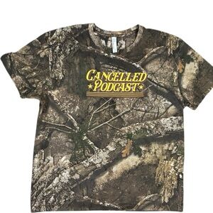Camouflage with Cancelled podcast  T-Shirt Sz XL